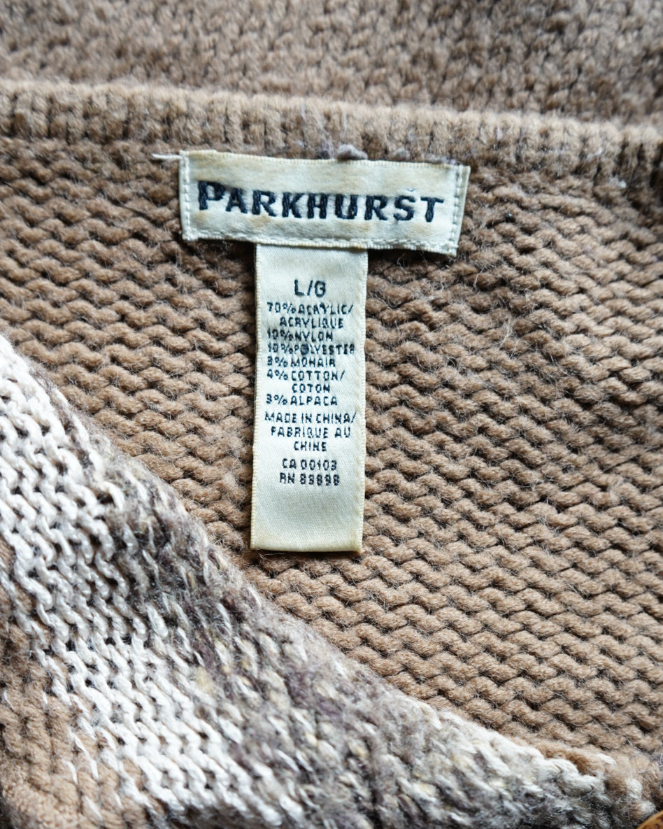 "ladies" Multi Pattern Knit Cardigan