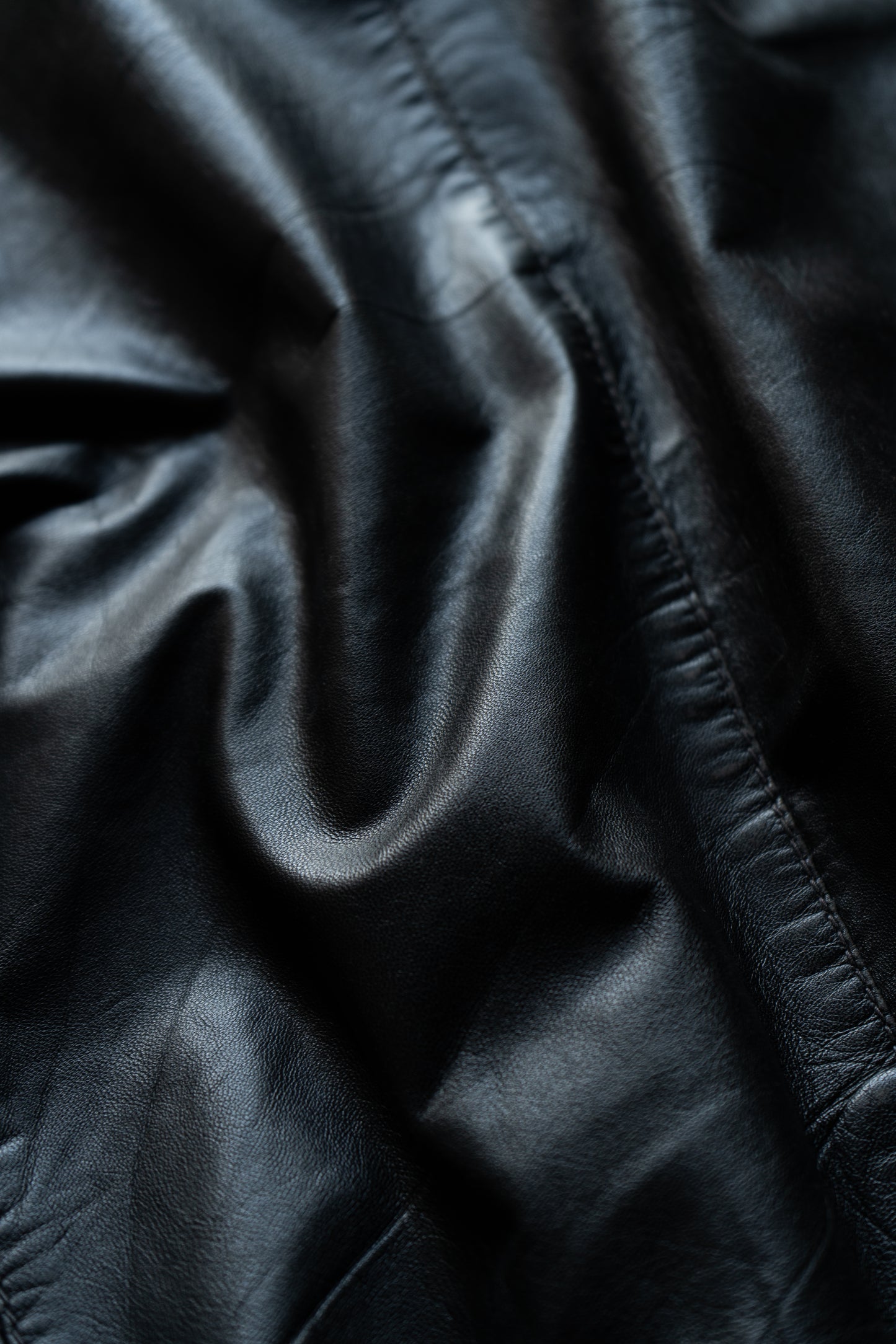 Military modify zip up design leather jacket