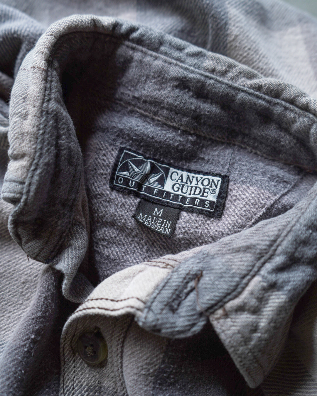 90s check duble flap Pockets flannel shirt