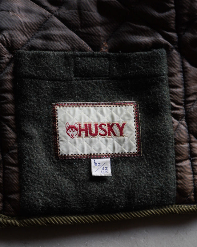 HUSKY wool switching quilting jacket