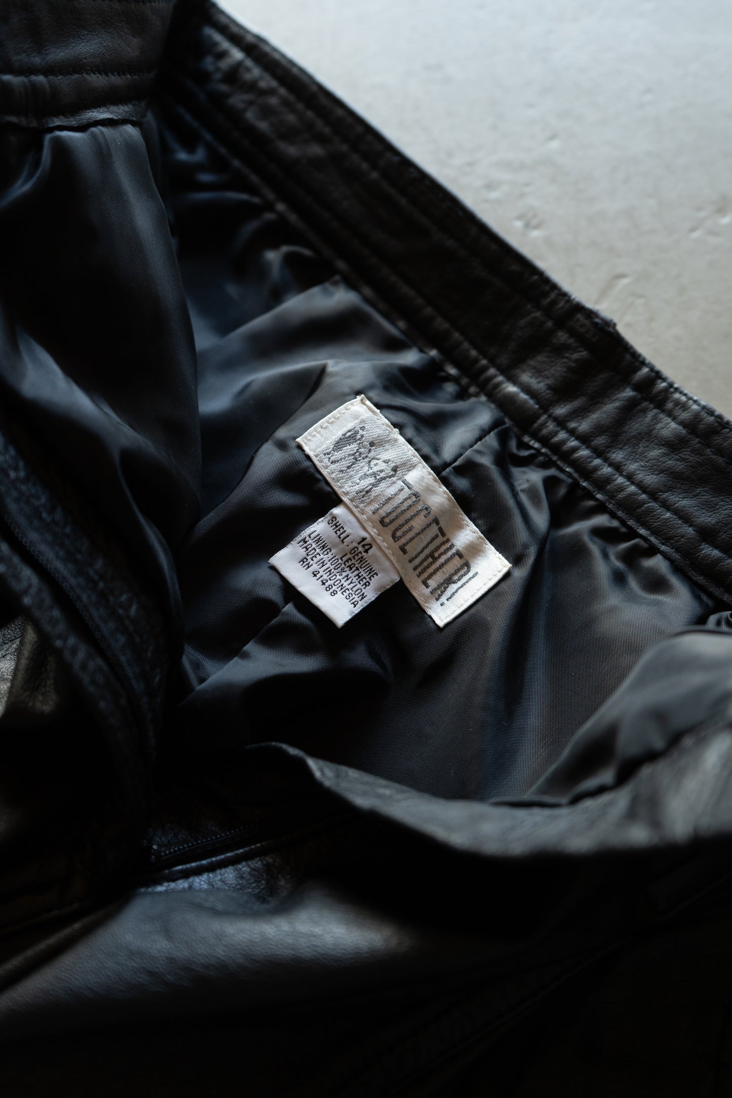 together design leather shorts