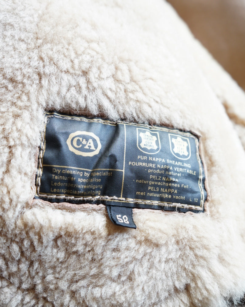 90s Euro vintage C&A fake mouton jacket