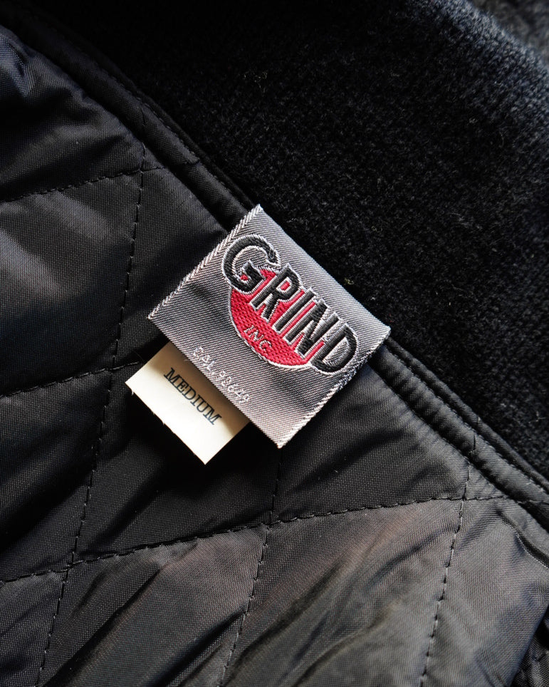 90s GRIND acrylic wool shawl collar design jacket