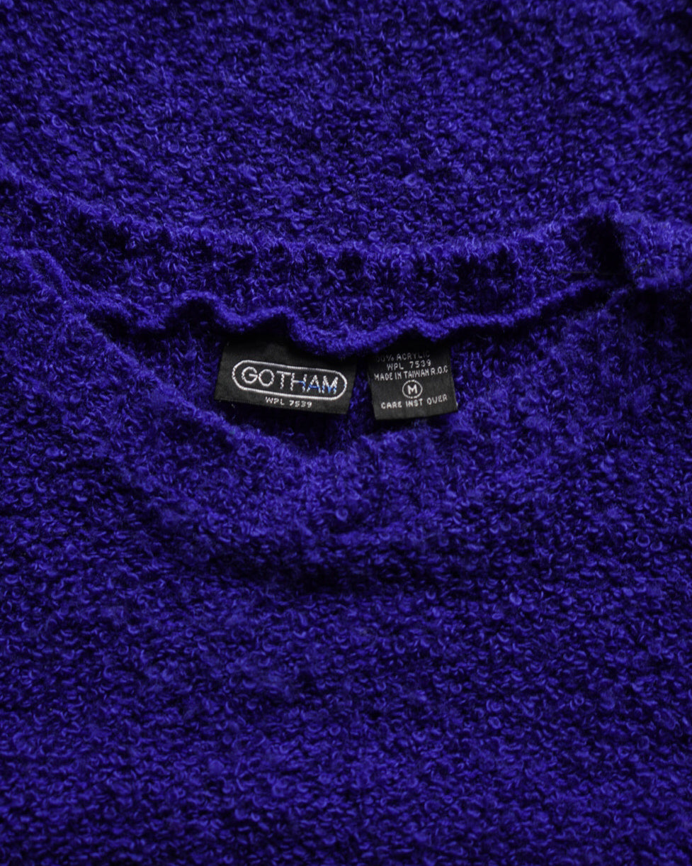 GOTHAM Acryl Shaggy Knit Sweater