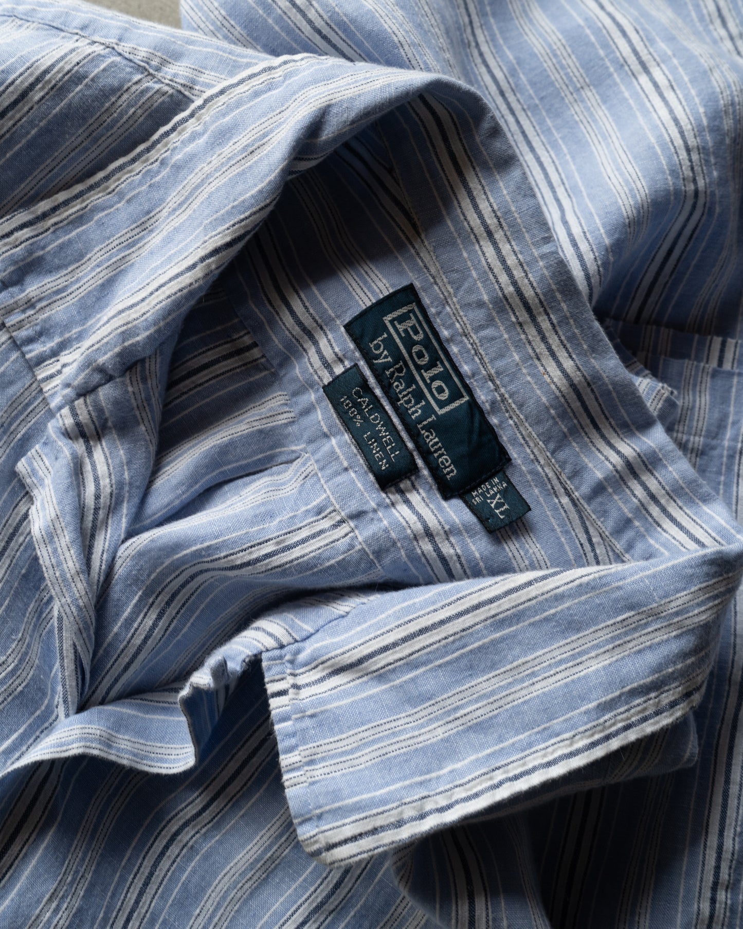 Ralph Lauren "Caldwell" linen open collar shirts