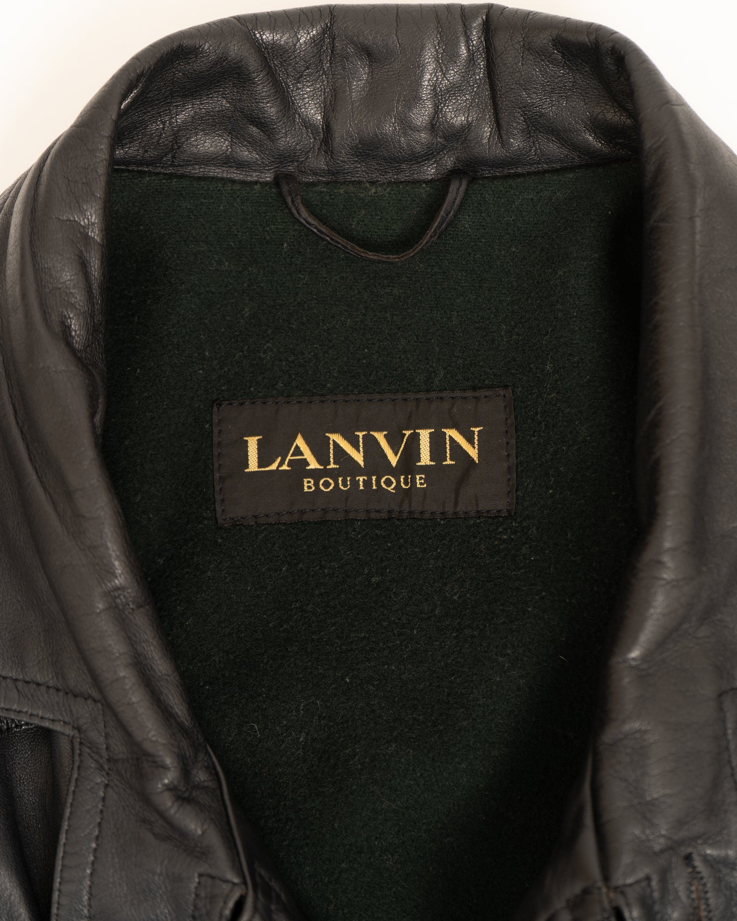LANVIN front fly design leather jacket
