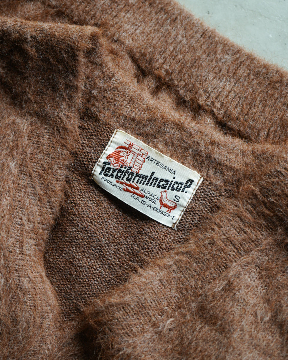 " ladies " 60s alpaca wool v neck knit