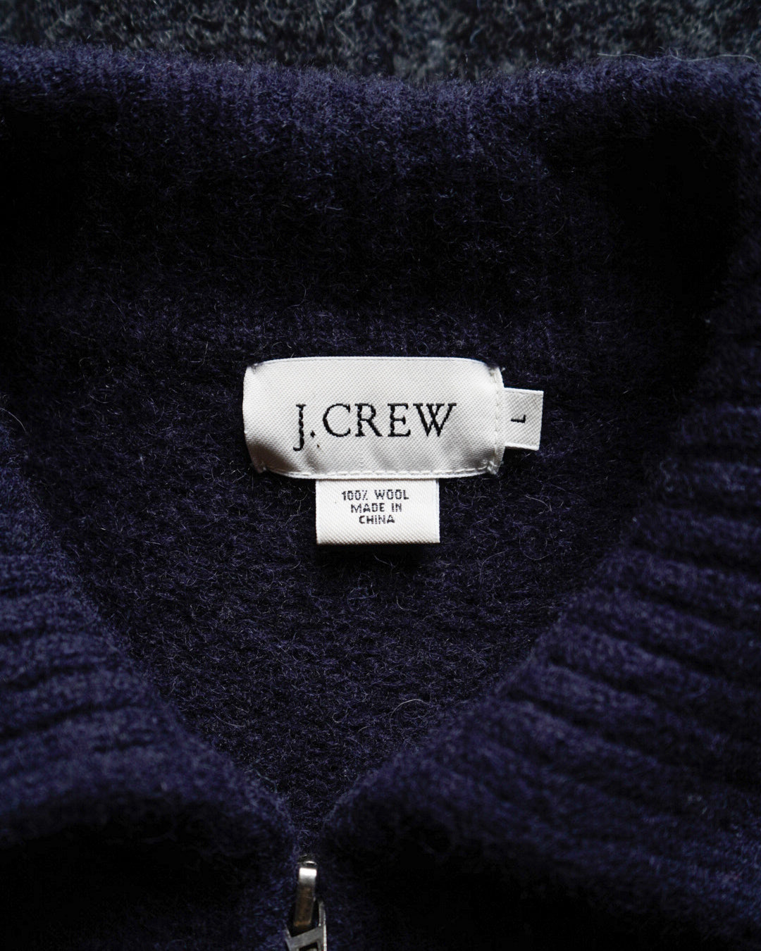 j.crew wool zip-up sweater