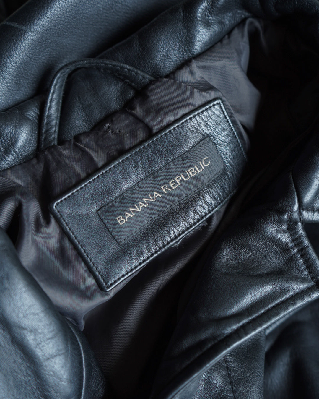 banana republic leather car coat jacket