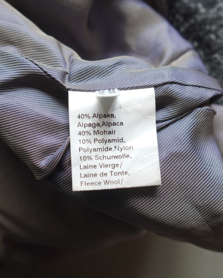 alpaca blend material metal buttons design cardigan