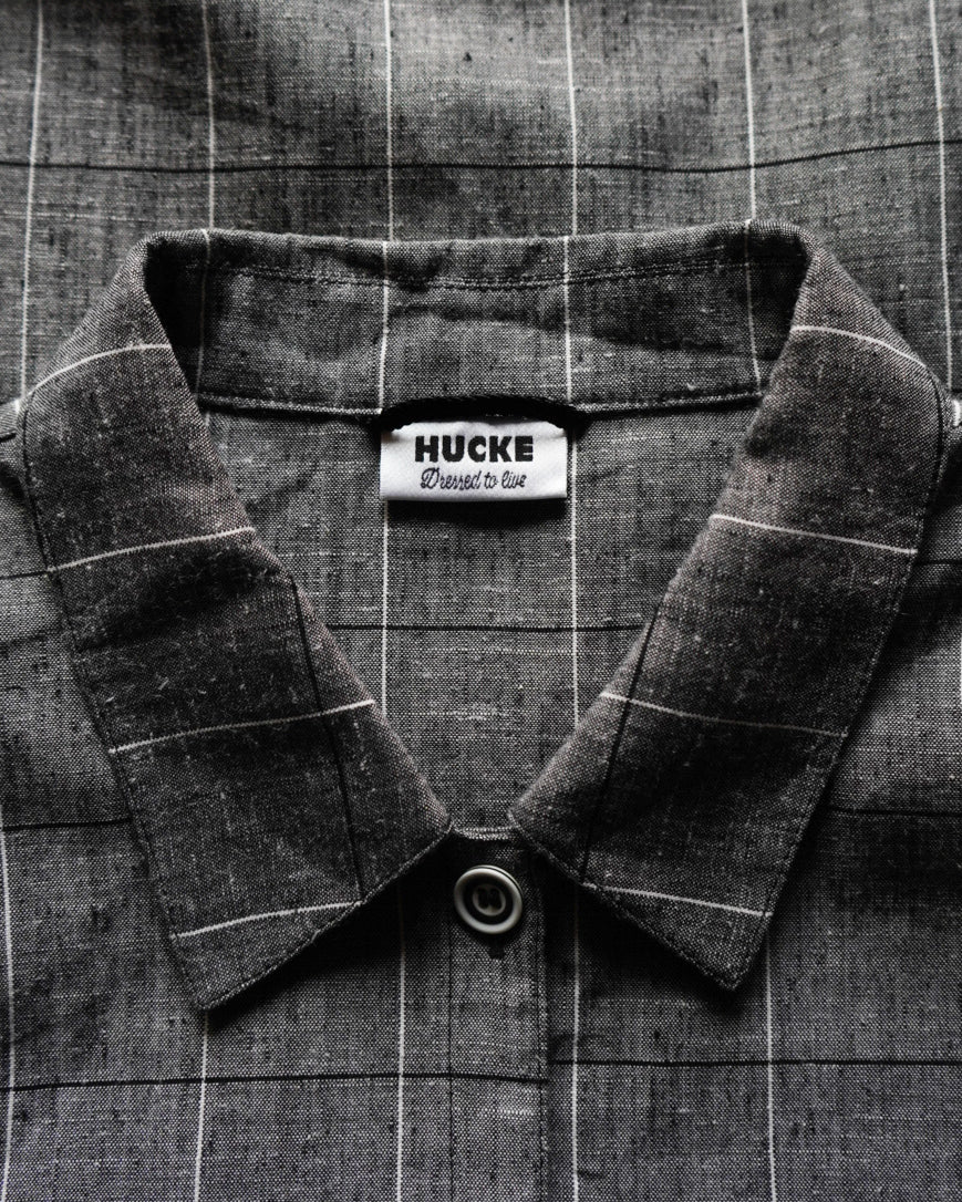 HUCKE plaid pattern design shirt jacket