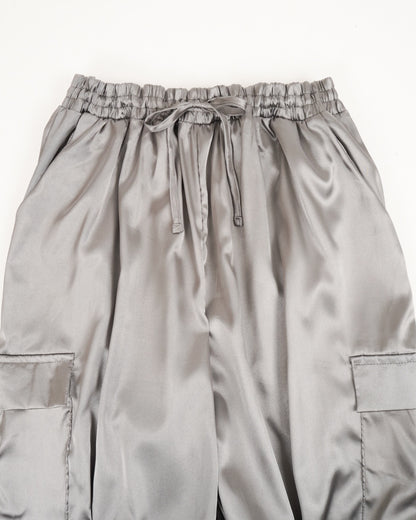 satin cargo easy pants