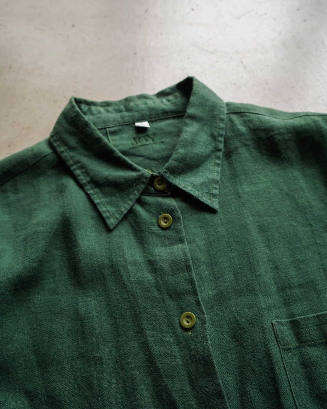 Linen L/S over shirt green color