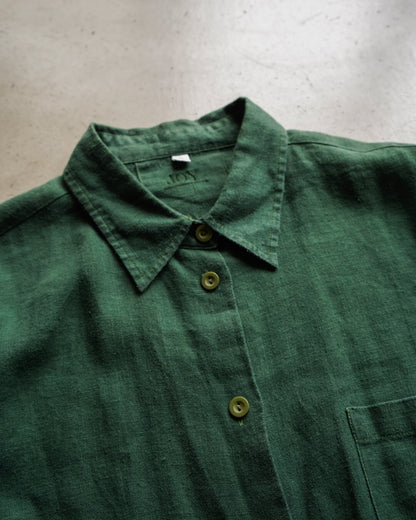 Linen L/S over shirt green color