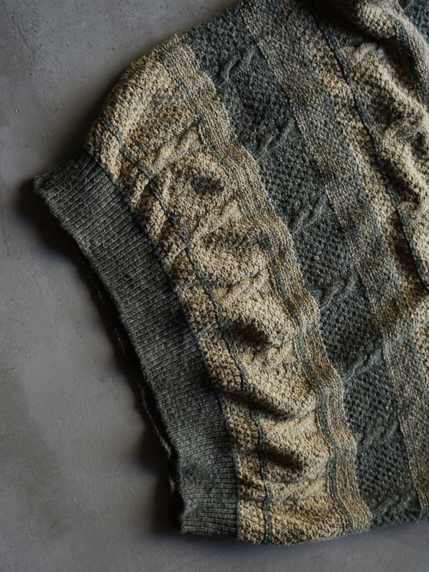 90s Claiborne all-over pattern cotton knit  sweater