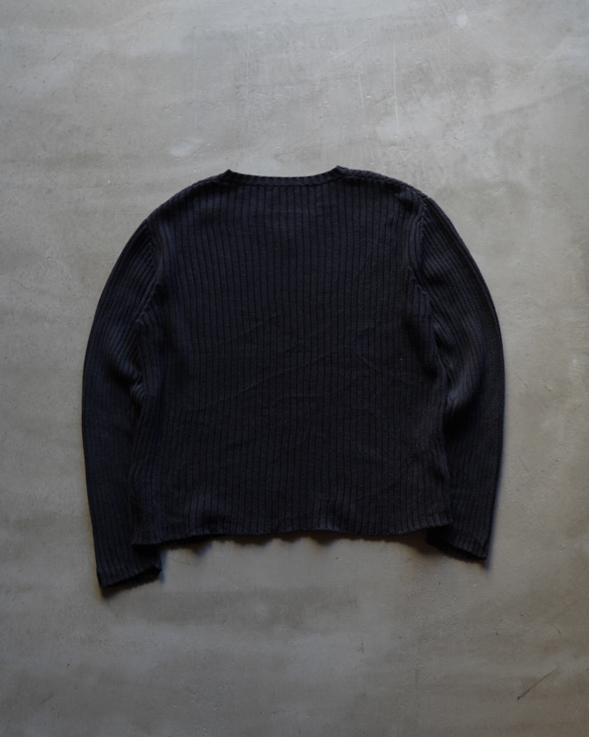 DNKY vneck cotton knit sweater