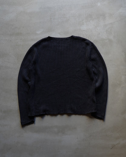 DNKY vneck cotton knit sweater