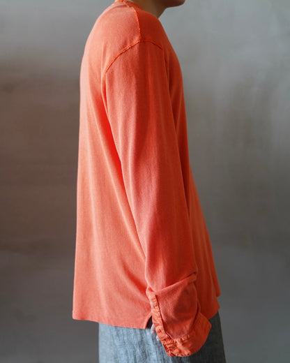 "Ralph Lauren" Orange Henley neck Shirt