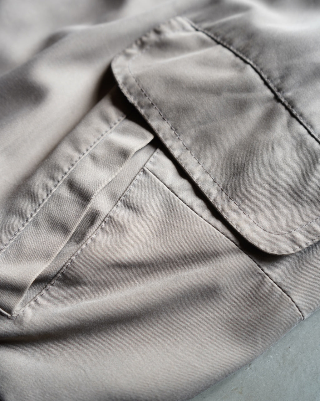 80s euro wool gabardine design swing top