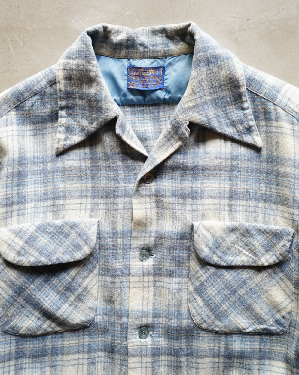 70s PENDLETON wool  plaid pattern shirt