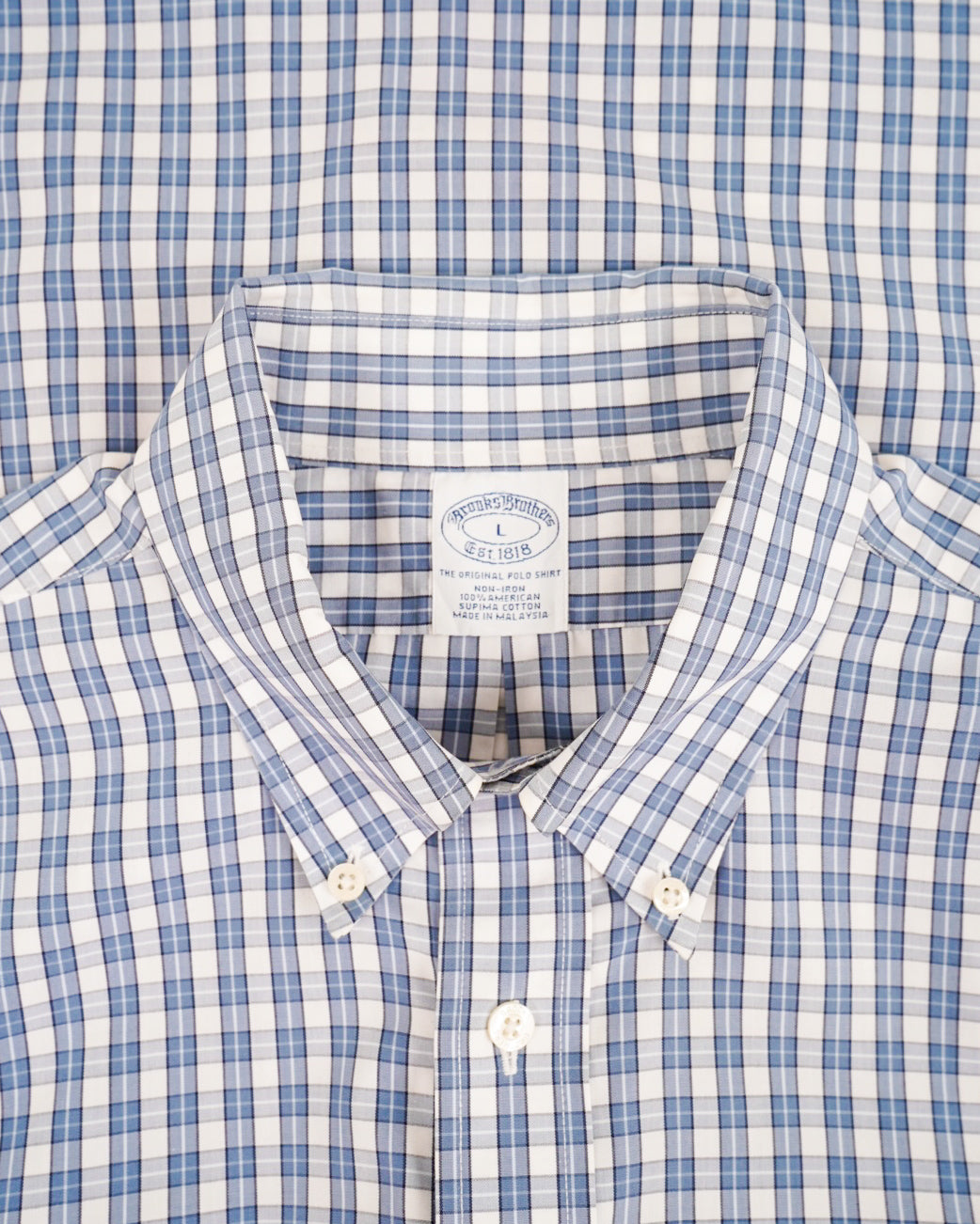 BROOKS BROTHERS button down check shirt