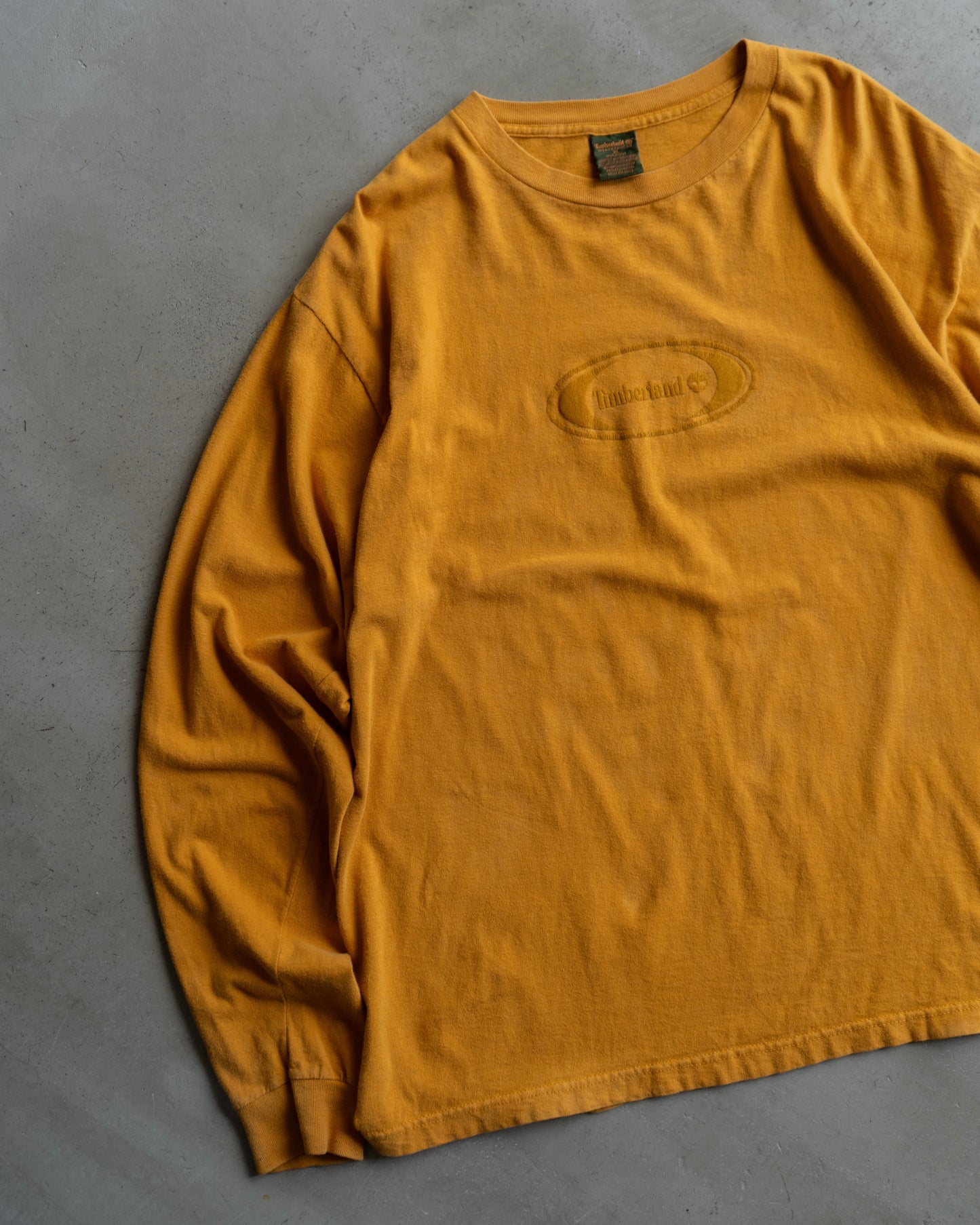 90's Timberland logo design print long sleeve tee