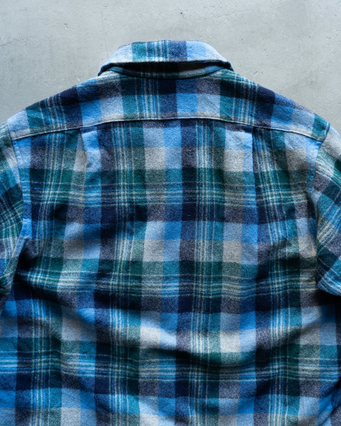 60~70's Pendleton wool open collar check shirts