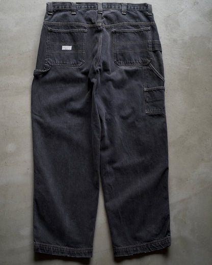 90s “MISSION BLUES”Painter Black Denim Pants