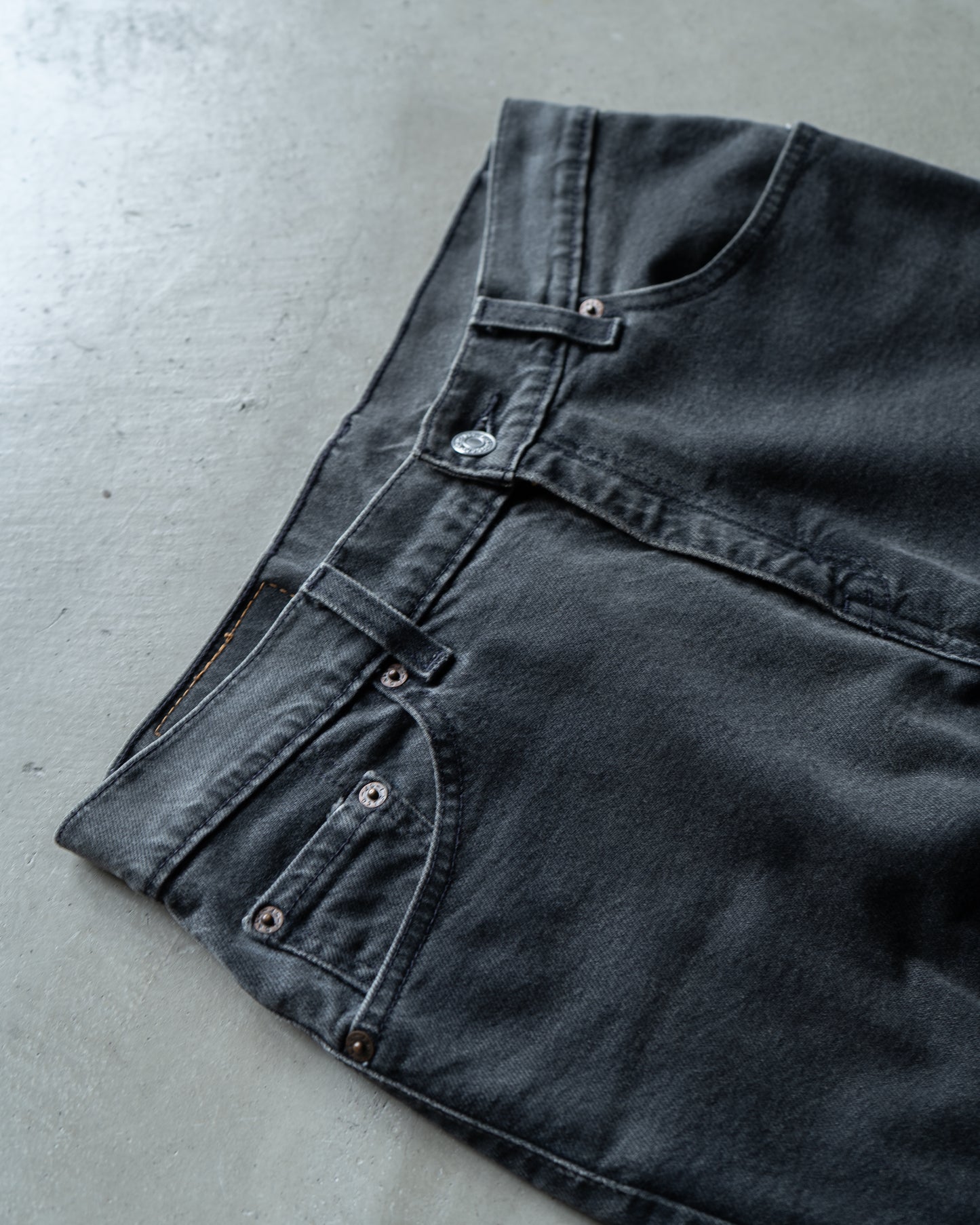 Levi's 517 boot cut black yarn-dyed denim pants