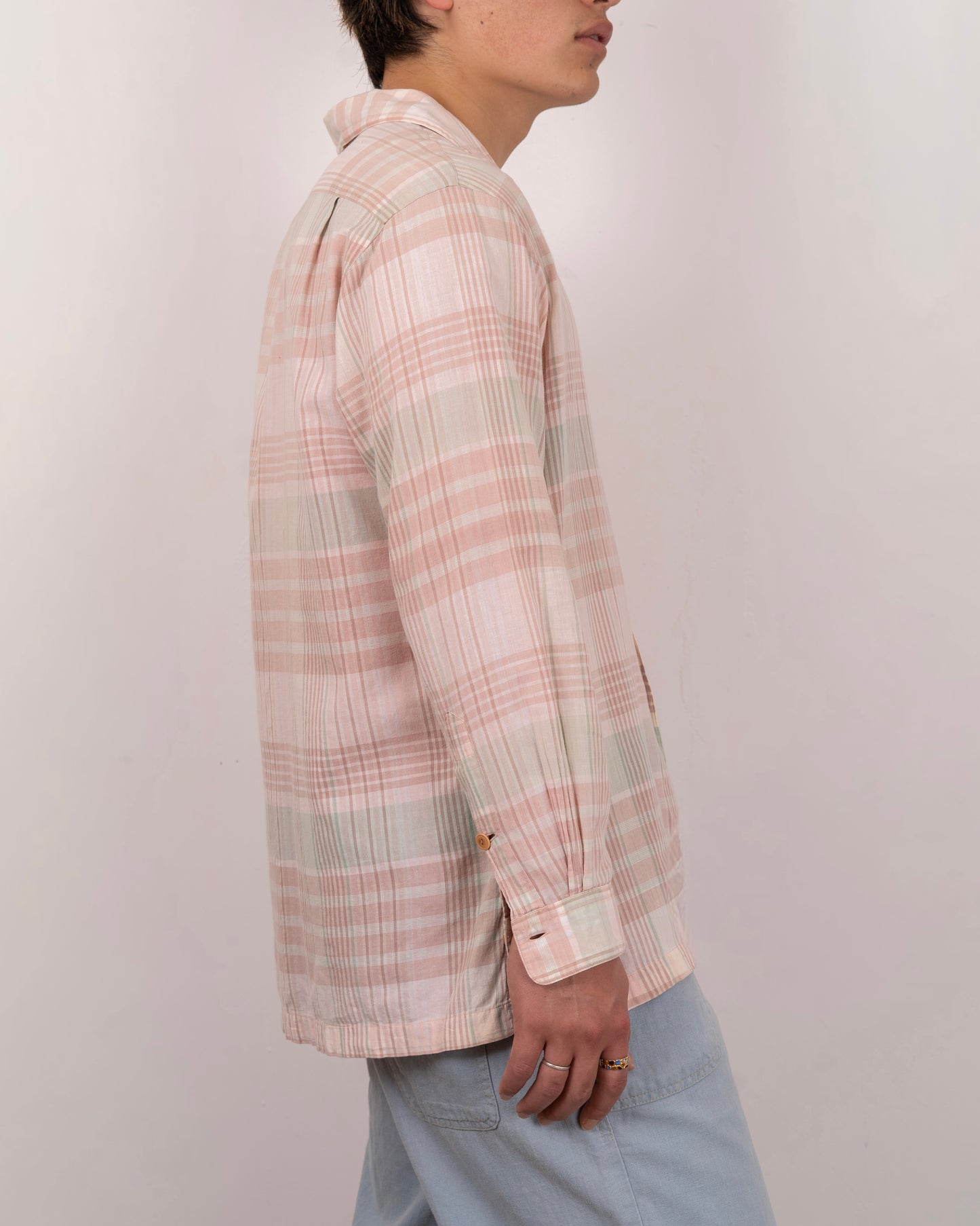 90's Ralph Lauren open collar check design shirt
