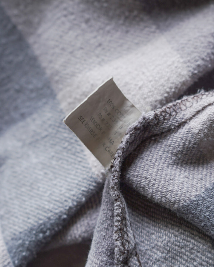 90s check duble flap Pockets flannel shirt