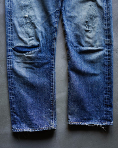 60's Levi's 501 "Big E" good repaired denim pants