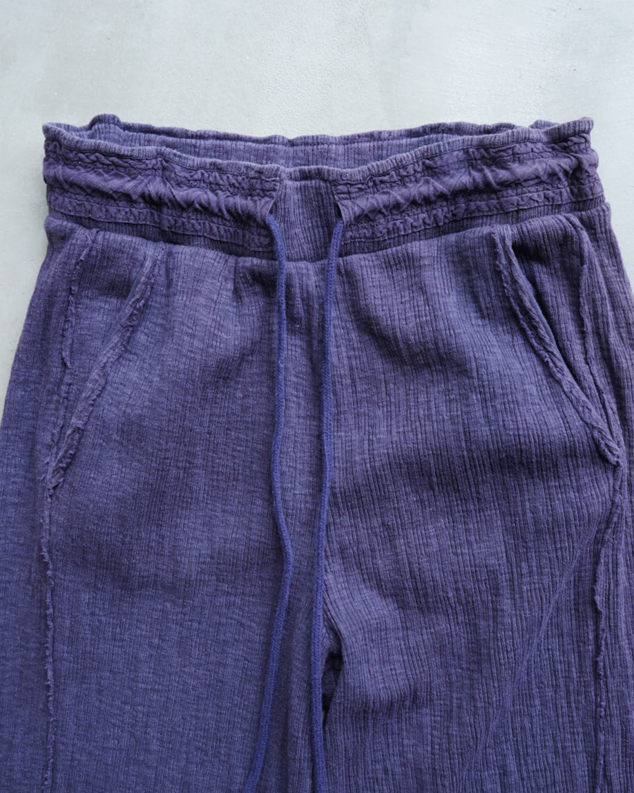 cotton wide flare easy pants for ladies