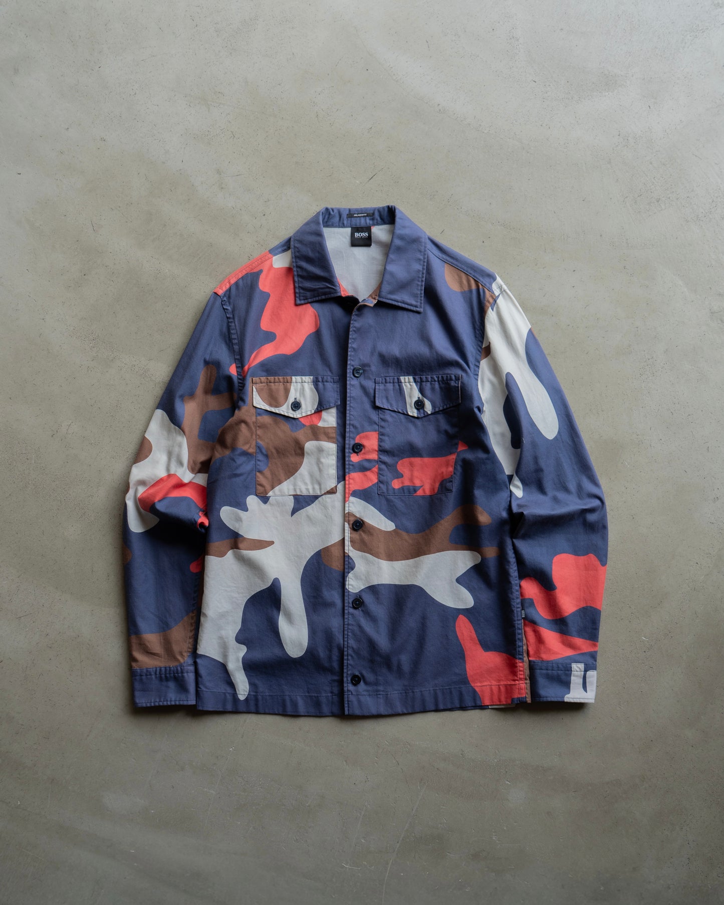 Hugo Boss Multi‑Color Abstract Camo Shirt