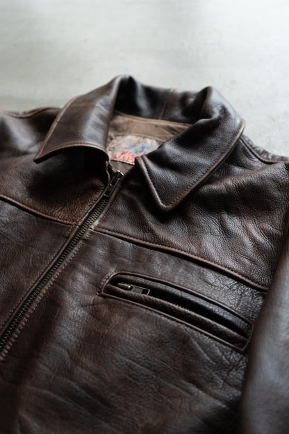 ALVIN YORK single leather jacket made in france