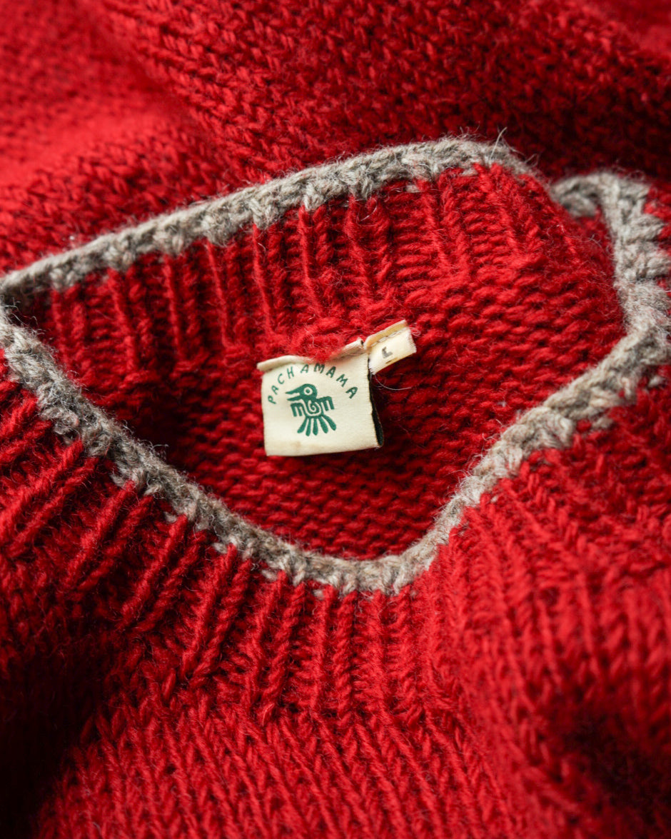 PACHMAMA flower pattern hand knitting ecuador knit