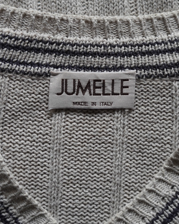 JUMELLE line lib design v  neck knit