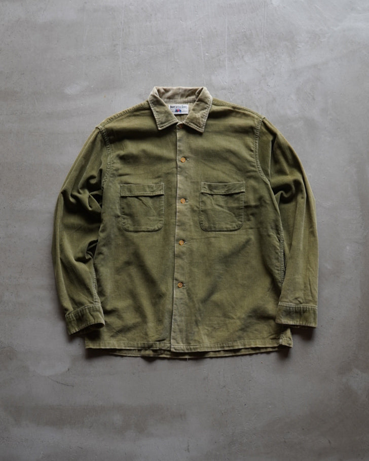 60s-70s fruits of the loom 2Pockets design corduroy shirt made in USA