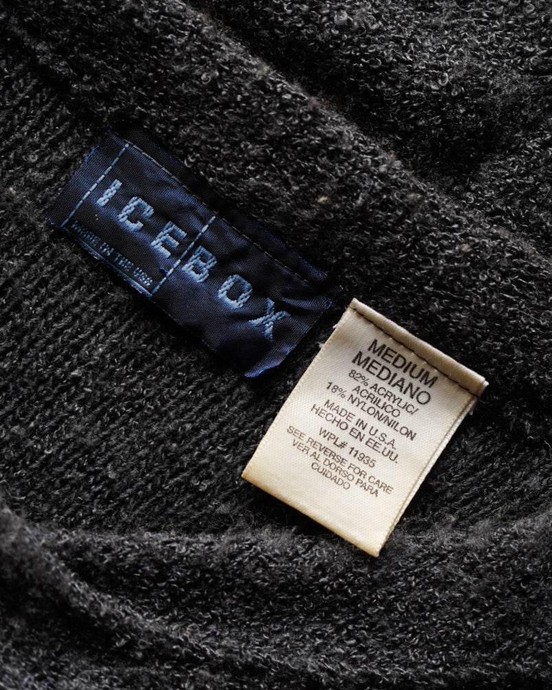 ICEBOX acryl nylon henry neck Knit made in USA