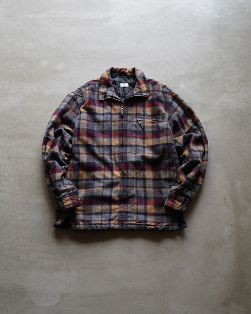 LACOSTE fleece quilting zip-up jacket