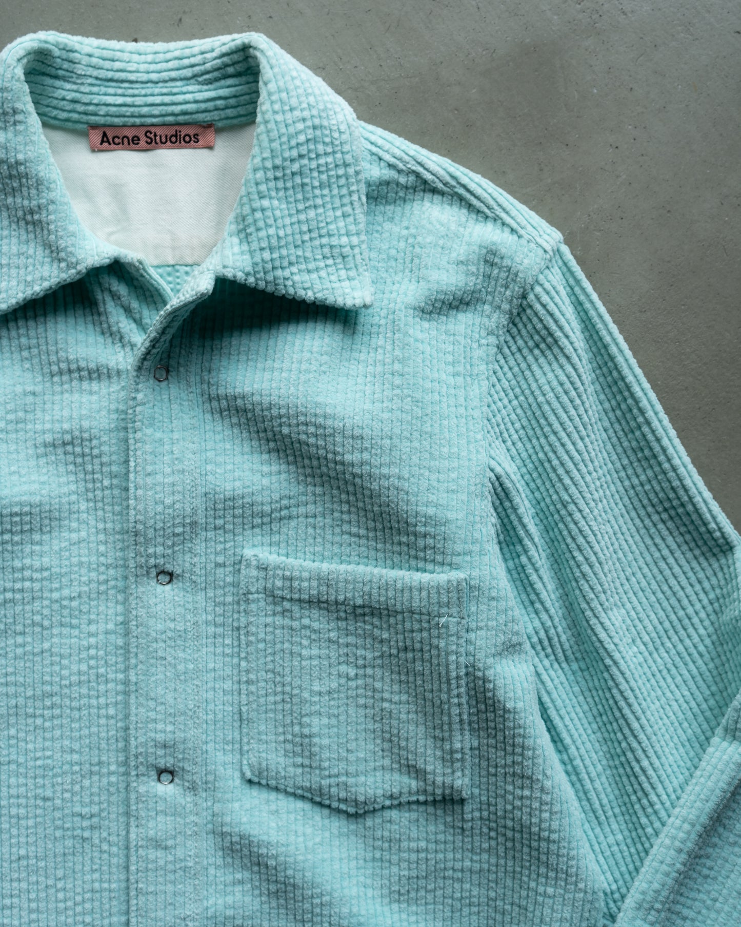 Acne Studios corduroy snap button design shirts