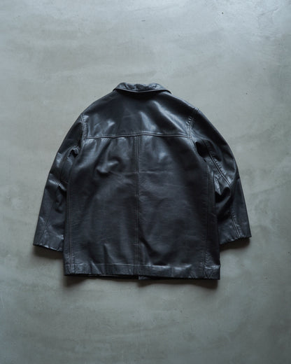 banana republic leather car coat jacket