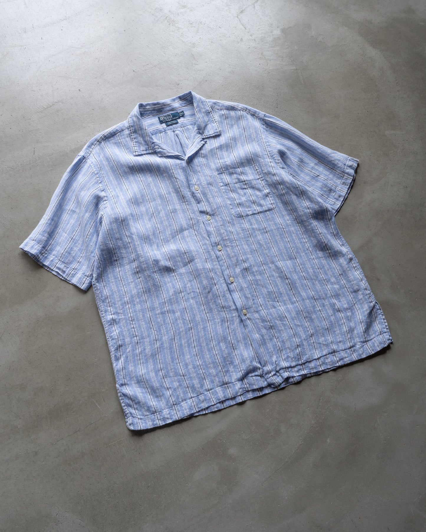 Ralph Lauren "Caldwell" linen open collar shirts