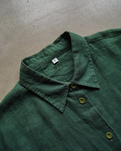 Linen L/S over shirt green color