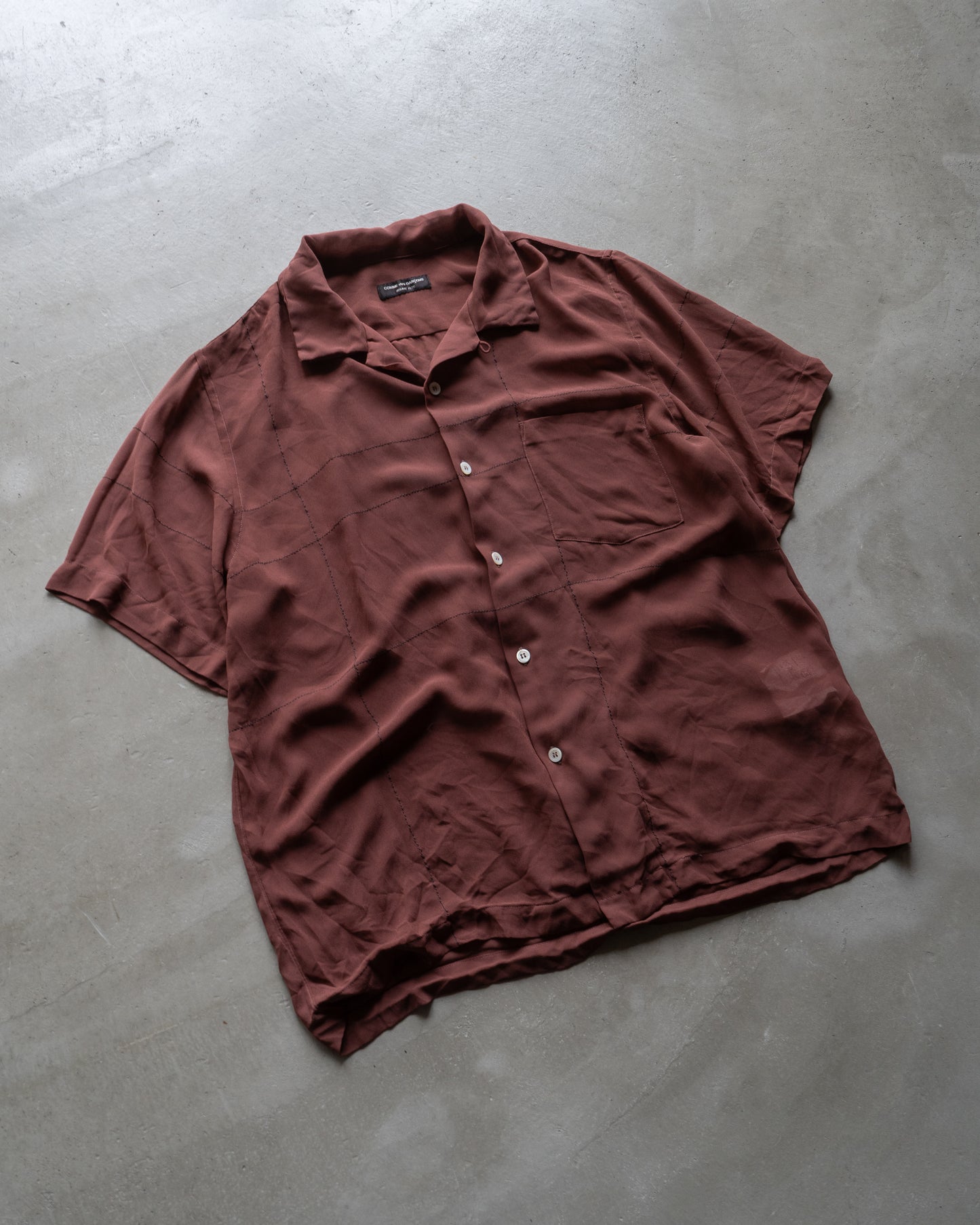 AD2002 comme des garçons homme plus see through s/s shirts