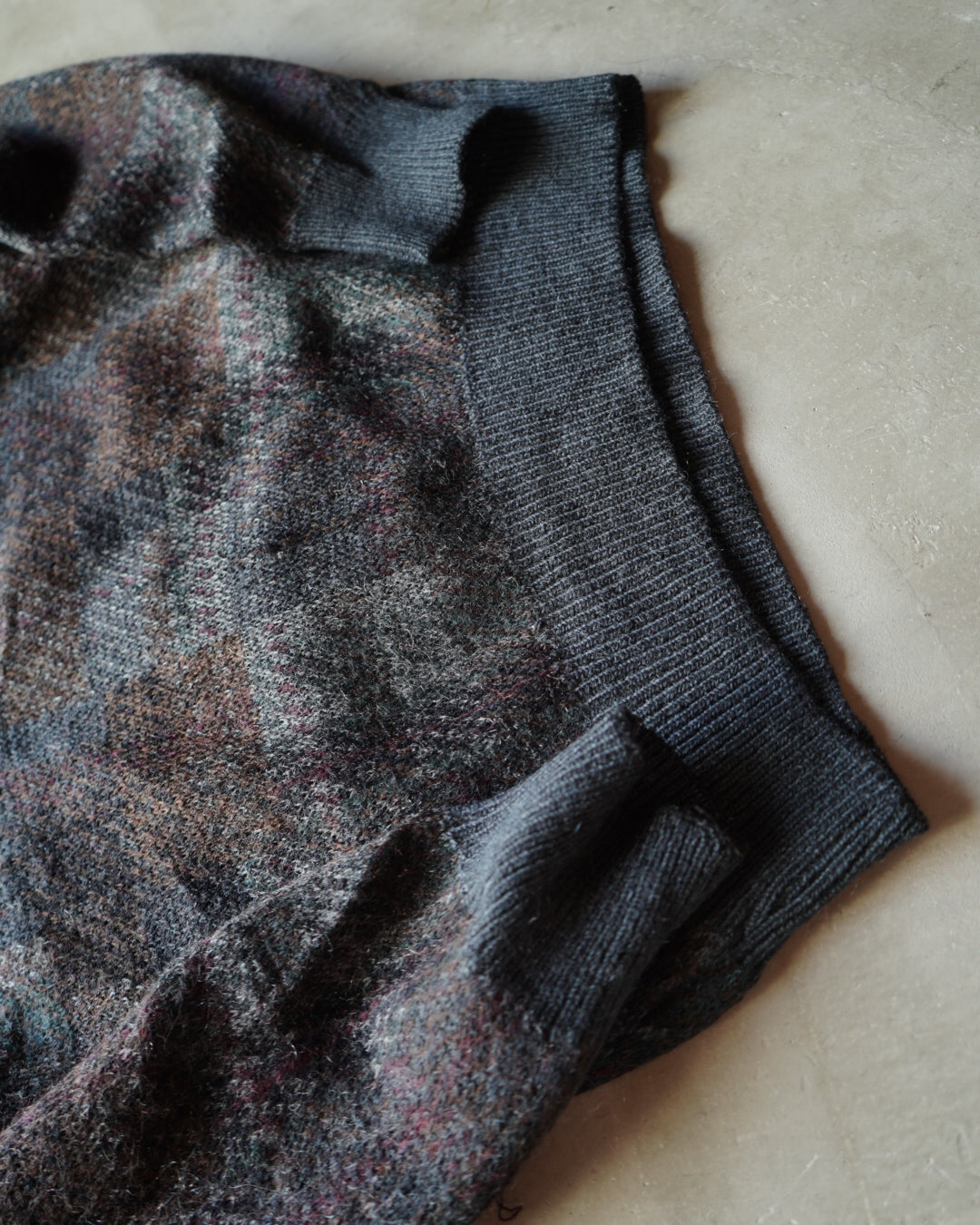 Scipione mohair touch V neck knit sweater