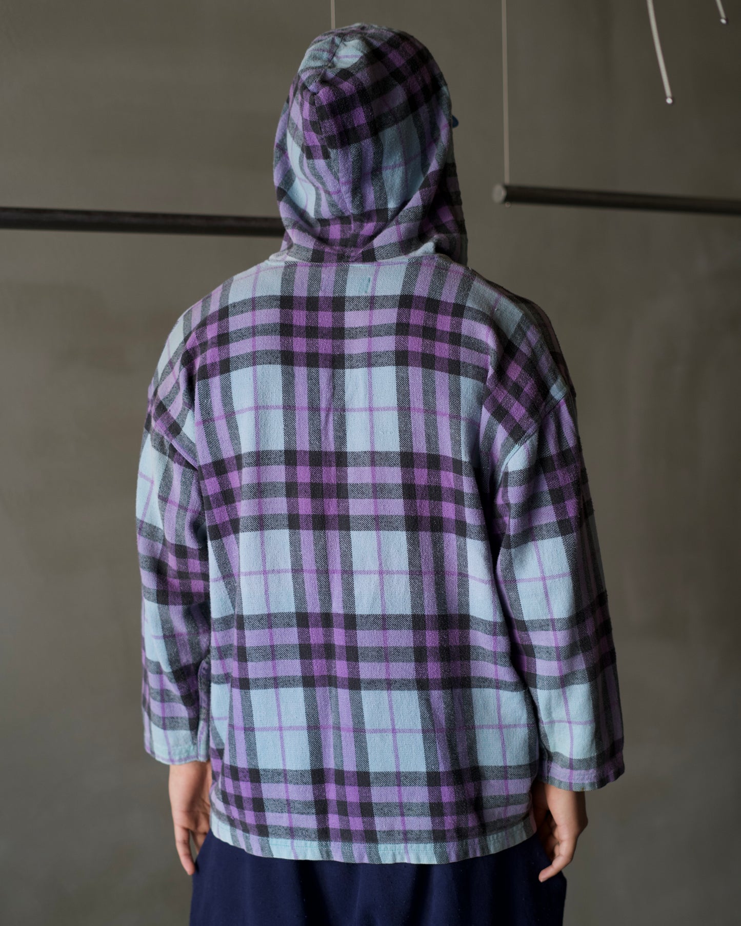 90s Cotton Check Mexican Parka