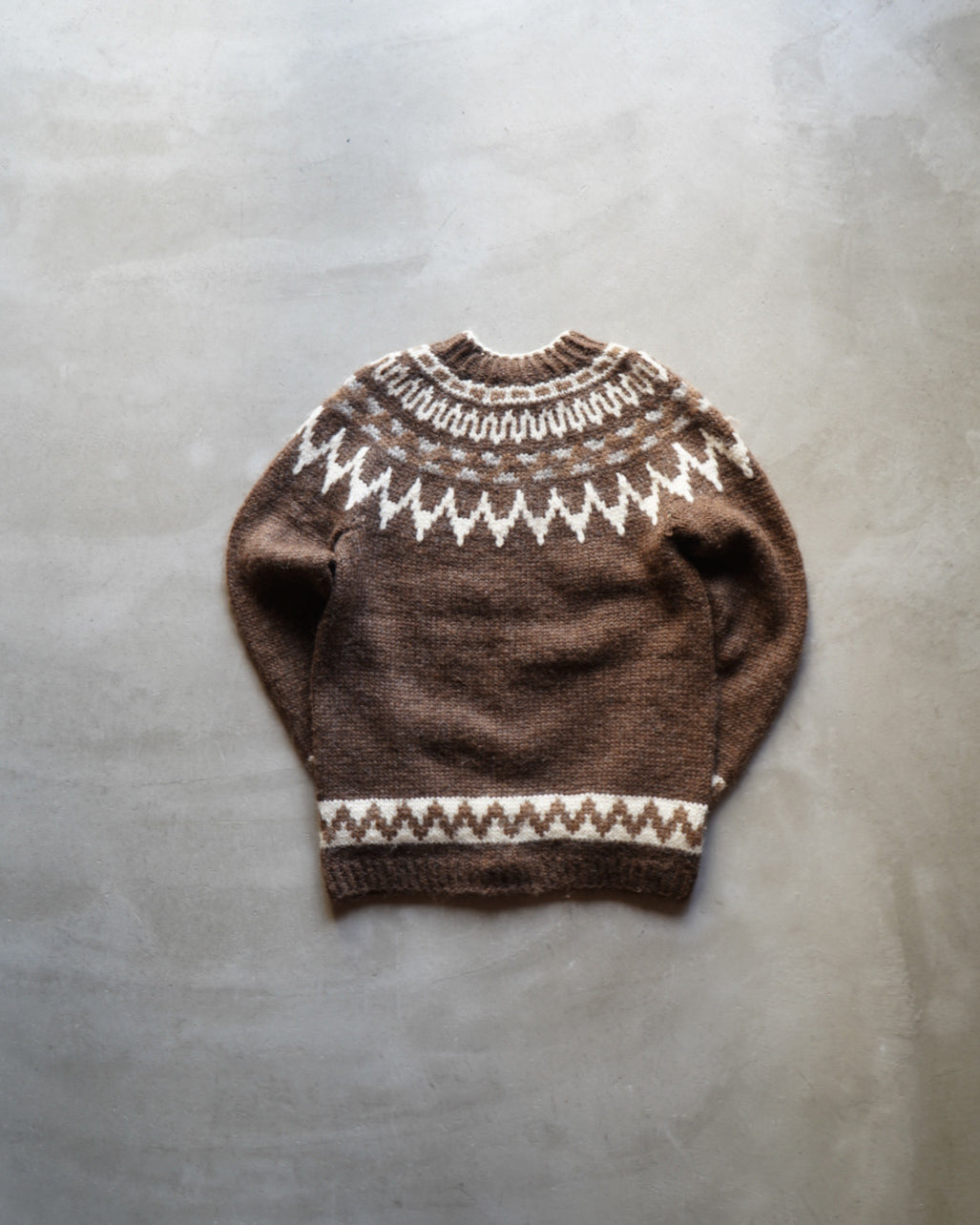 "ladies" 80s ICE WOOL ropey sweater cardigan