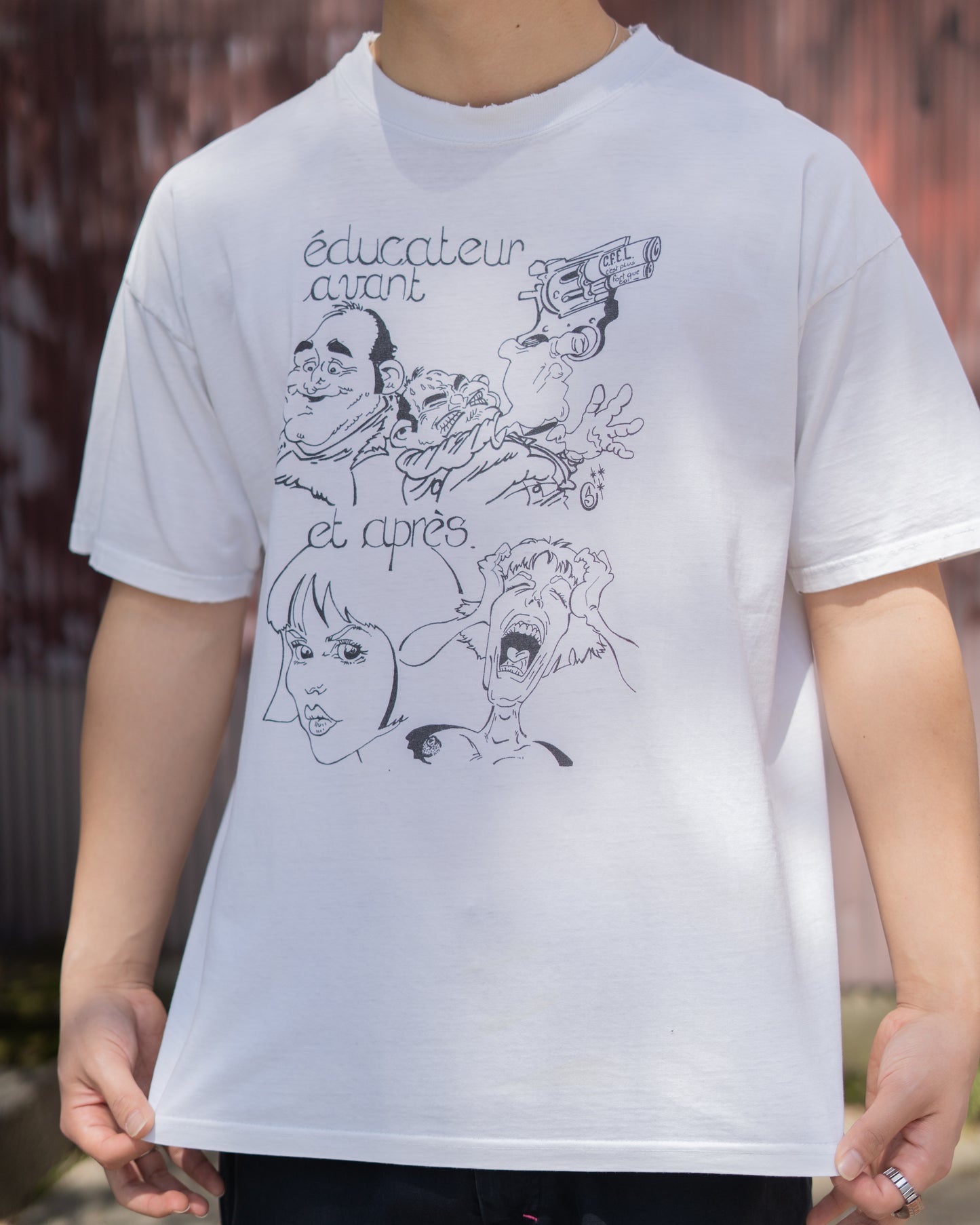 Euro Design Cartoon Print Tee