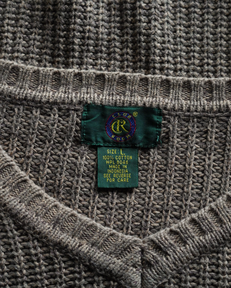 90s club room cotton v neck knit  sweater